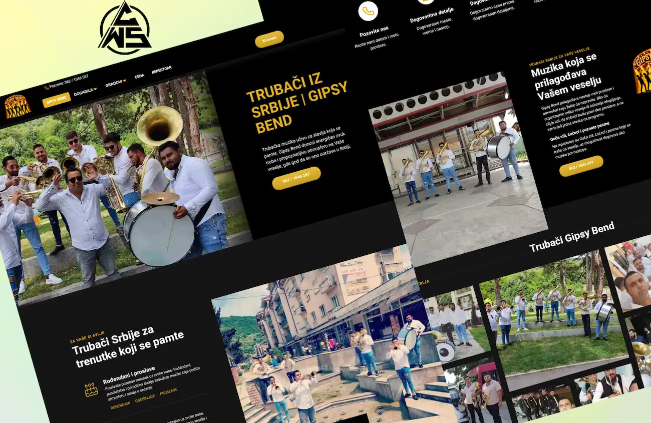 izrada web sajta za trubacki orkestar